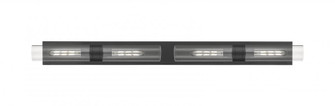 Boreas - 4 Light - 51 inch - Matte Black - Bath Vanity Light (3442|617L-4W-BK-G617-11CL)