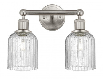Bridal Veil - 2 Light - 14 inch - Brushed Satin Nickel - Bath Vanity Light (3442|616-2W-SN-G559-5SDY)