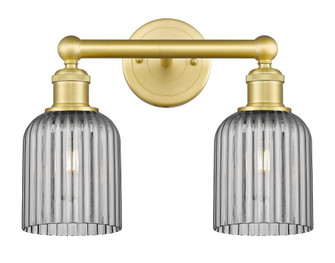 Bridal Veil - 2 Light - 14 inch - Satin Gold - Bath Vanity Light (3442|616-2W-SG-G559-5SM)