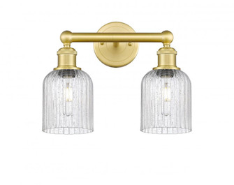 Bridal Veil - 2 Light - 14 inch - Satin Gold - Bath Vanity Light (3442|616-2W-SG-G559-5SDY)