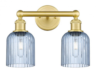 Bridal Veil - 2 Light - 14 inch - Satin Gold - Bath Vanity Light (3442|616-2W-SG-G559-5BL)