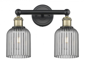 Bridal Veil - 2 Light - 14 inch - Black Antique Brass - Bath Vanity Light (3442|616-2W-BAB-G559-5SM)