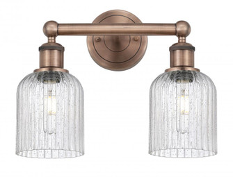 Bridal Veil - 2 Light - 14 inch - Antique Copper - Bath Vanity Light (3442|616-2W-AC-G559-5SDY)