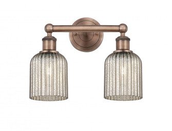 Bridal Veil - 2 Light - 14 inch - Antique Copper - Bath Vanity Light (3442|616-2W-AC-G559-5ME)