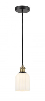 Bridal Veil - 1 Light - 5 inch - Black Antique Brass - Cord hung - Mini Pendant (3442|616-1P-BAB-G559-5GWH)
