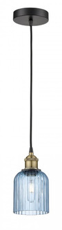 Bridal Veil - 1 Light - 5 inch - Black Antique Brass - Cord hung - Mini Pendant (3442|616-1P-BAB-G559-5BL)