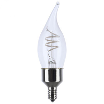 4 Watt LED; Reminiscent; Flex Gray Coil Filament; CA11; Candelabra Base; 2700K CCT; Clear; 120 Volt (27|S11526)