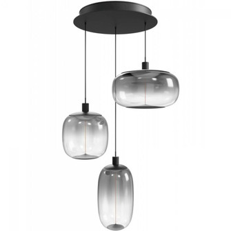 Monaco 3 Light Multi Port Pendant (4450|HF9173-BK)