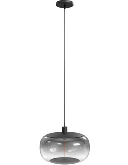 Monaco 10''H LED Pendant in Black/Smoked Acrylic Globe (4450|HF9170-BK)