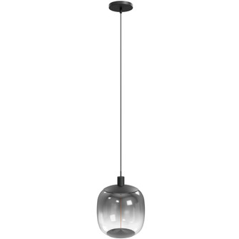 Monaco 13''H LED Pendant in Black/Smoked Acrylic Globe (4450|HF9171-BK)