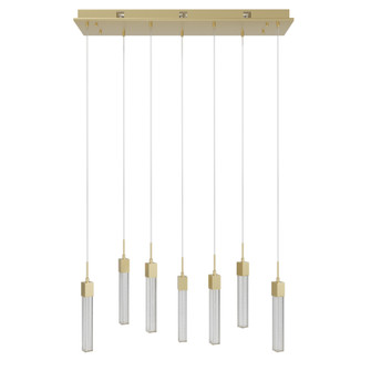 Boa 7-Light 47''W LED Chandelier in Brushed Brass/Studded Crystals (4450|HF1900-7-BOA-BB)