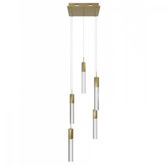 The Original Glacier Snow Collection 5 Light Acyrlic Multi Port Pendant (4450|HF1900-5-GL-BB-SNW)
