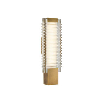 Alai 17-in Vintage Brass/Ribbed Glass LED Wall Vanity (7713|WV374118VBCR)