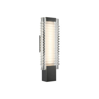 Alai 17-in Urban Bronze/Ribbed Glass Damp-Rated Dimmable LED Wall/Vanity Light (7713|WV374118UBCR)