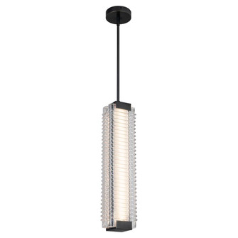 Alai 24-in Urban Bronze/Ribbed Glass LED Pendant (7713|PD374624UBCR-UNV)