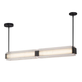 Alai 47-in Urban Bronze/Ribbed Glass LED Linear Pendant (7713|LP374247UBCR-UNV)