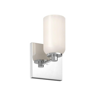 Nola 4-in Chrome/Glossy Opal Glass Socket Damp-Rated Wall Sconce (461|WS57704-CH/GO)