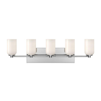 Nola 31-in Chrome/Glossy Opal Glass Socket Damp-Rated Vanity Light (461|VL57732-CH/GO)