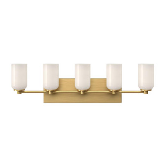 Nola 31-in Brushed Gold/Glossy Opal Glass Socket Damp-Rated Vanity Light (461|VL57732-BG/GO)