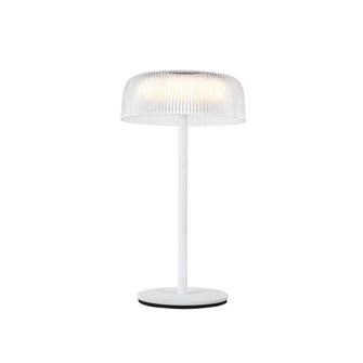 Brilla 6-in White Damp-Rated Dimmable LED Table Lamp (461|TL68211-WH)