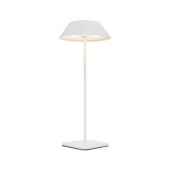 Pela 6-in White Damp-Rated Dimmable LED Table Lamp (461|TL66714-WH)