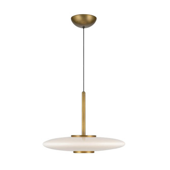 Kyoto 17-in Vintage Brass/Glossy Opal Glass Dimmable LED Pendant (461|PD37018-VB/GO-3WCCT-UNV)