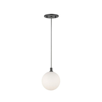 Bolla 5-in Black/Opal Glass Dimmable LED Pendant (461|PD3106-BK/OP)