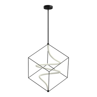 Script 26-in Black Dimmable LED Pendant (461|PD29226-BK-UNV)