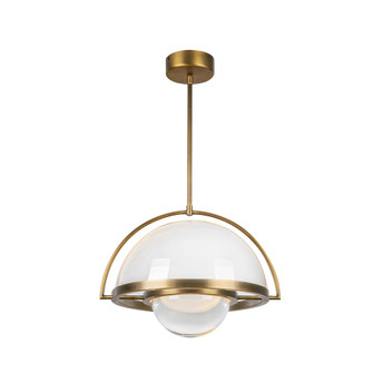 Bowery 14-in Vintage Brass Dimmable LED Pendant (461|PD20716-VB-UNV)