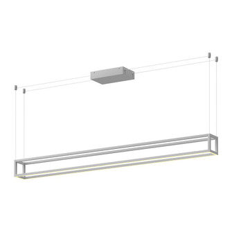 Plaza 60-in White Dimmable LED Linear Pendant (461|LP45560-WH-UNV)