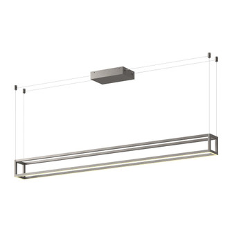 Plaza 60-in Brushed Nickel Dimmable LED Linear Pendant (461|LP45560-BN-UNV)