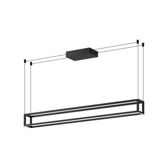 Plaza 48-in Black Dimmable LED Linear Pendant (461|LP45548-BK-UNV)