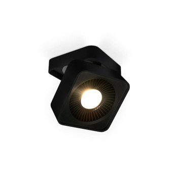 Solo 5-in Black Dimmable LED Flush Mount (461|FM9304-BK-UNV)