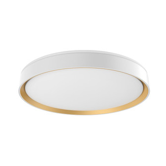 Essex 20-in White/Gold Dimmable LED Flush Mount (461|FM43920-WH/GD-5CCT)