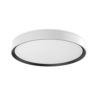 Essex 20-in White/Black LED Flush Mount (461|FM43920-WH/BK-5CCT)