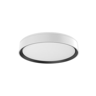 Essex 16-in White/Black LED Flush Mount (461|FM43916-WH/BK-5CCT)