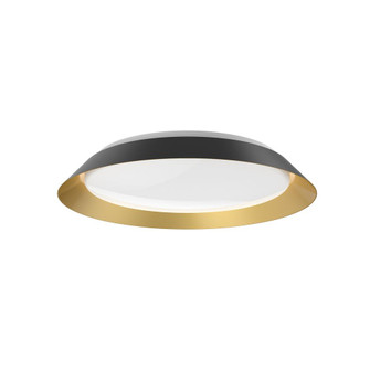 Jasper 19-in Black/Gold LED Flush Mount (461|FM43419-BK/GD-5CCT)