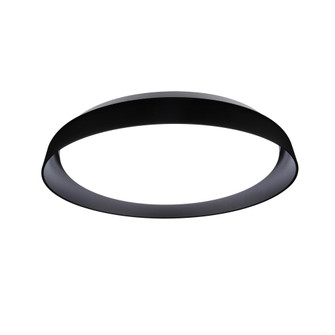 Hampton 17-in Black Dimmable LED Flush Mount (461|FM43117-BK-5CCT)