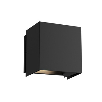 Helsinki 6-in Black LED Exterior Wall Sconce (461|EW48006-BK-UNV)