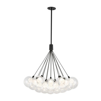 Bolla 28-in Black Dimmable LED Chandelier (461|CH3128-BK)