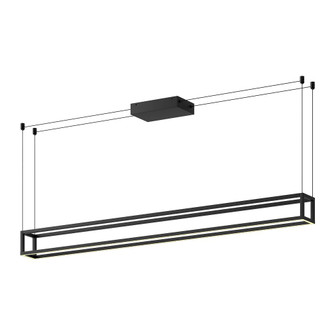 Plaza 60-in Black Dimmable LED Linear Pendant (461|LP45560-BK-UNV)
