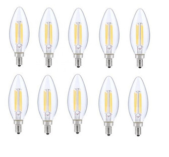 LED E12 Candelabra, Blunt Tip, 5000k, 300 Degree, Cri80, Es, Ul, 6w, 40w Equivalent, 15000hrs, Lm480 (758|E12LED125-10PK)