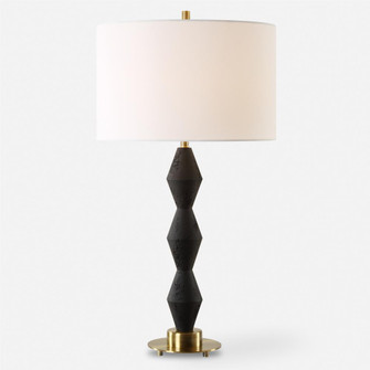 Uttermost Threefold Black Stone Table Lamp (85|30348-1)