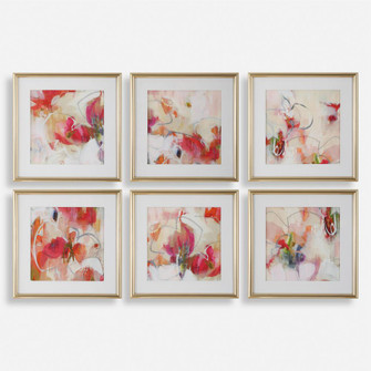 Uttermost Fresh Start Red Abstract Prints Set/6 (85|32340)