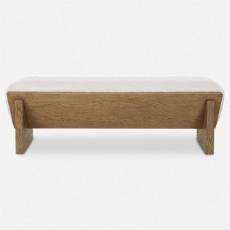 Uttermost Wedged Ivory Fabric Bench (85|23806)