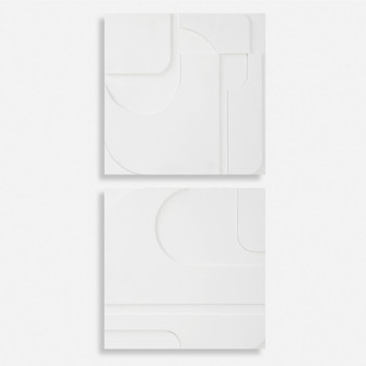 Uttermost Contours White Wall Decor Set/2 (85|04373)