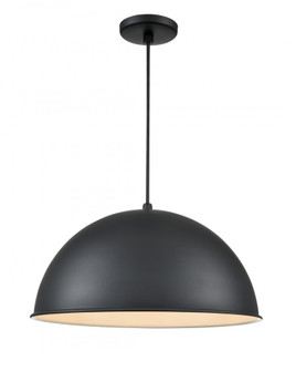 R Series 1-Light Cord Hung Wide Deep Bowl Satin Black (670|RWDBC18-SB)