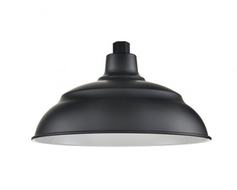 R Series 1-Light Aluminum Warehouse Shade Satin Black (670|RALWHS14-SB)