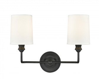 Leena 2-Light Vanity Matte Black (670|99802-MB)