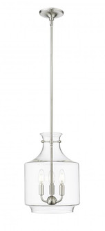 Mahannah 3-Light Pendant Light Brushed Nickel (670|22803-BN)